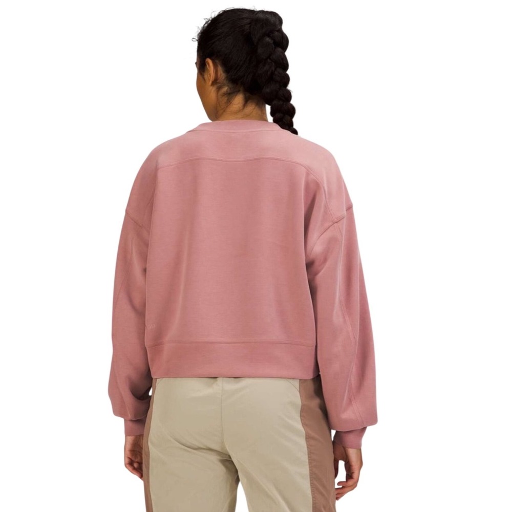 lululemon perfectly oversized cropped sweatshirt softstreme in spiced chai 8 - Picture 2 of 8